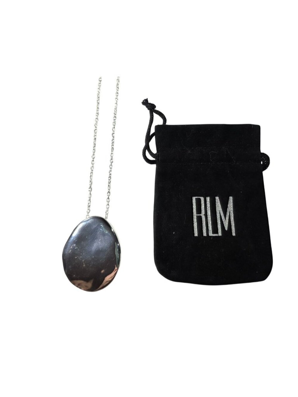 RLM Studio Silver tone Pendant Necklace Modern Sleek Neutral Womens Jewelry